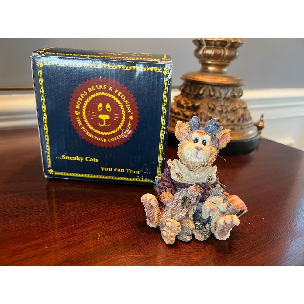 Boyds Bears The Purrstone Collection "Maddy Purrkins with Puddytat" 1999 NIB